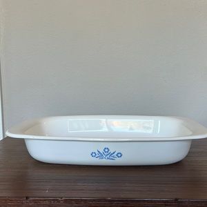 Vintage Cornflower blue Corning ware roaster